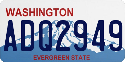 WA license plate ADQ2949