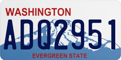 WA license plate ADQ2951