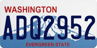 WA license plate ADQ2952