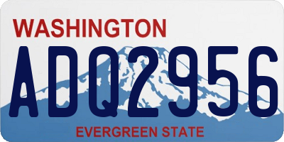 WA license plate ADQ2956