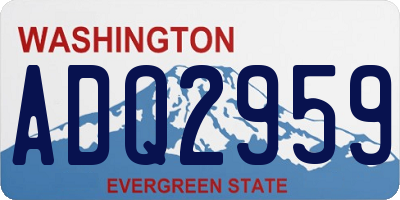 WA license plate ADQ2959