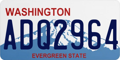 WA license plate ADQ2964