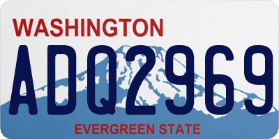WA license plate ADQ2969