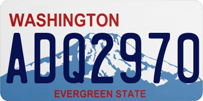 WA license plate ADQ2970