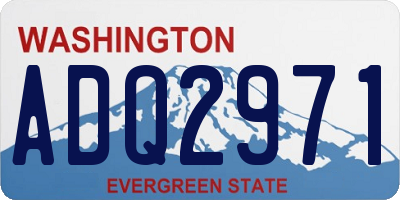 WA license plate ADQ2971