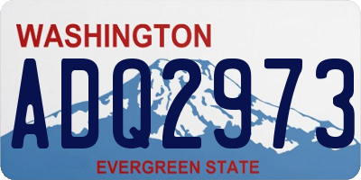 WA license plate ADQ2973