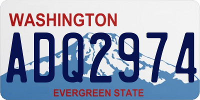 WA license plate ADQ2974