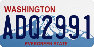 WA license plate ADQ2991
