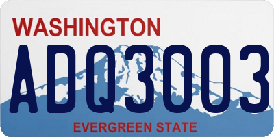 WA license plate ADQ3003