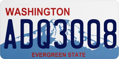 WA license plate ADQ3008