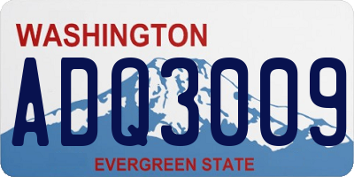 WA license plate ADQ3009