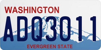 WA license plate ADQ3011