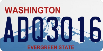 WA license plate ADQ3016