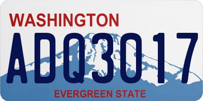 WA license plate ADQ3017