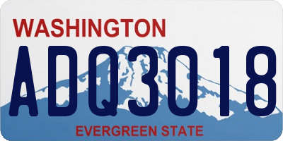 WA license plate ADQ3018