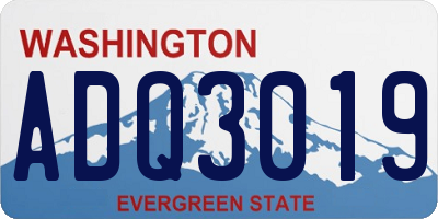 WA license plate ADQ3019