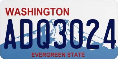 WA license plate ADQ3024