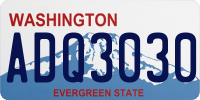 WA license plate ADQ3030