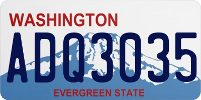 WA license plate ADQ3035