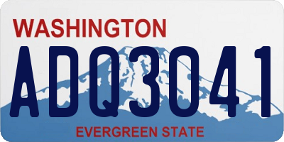 WA license plate ADQ3041