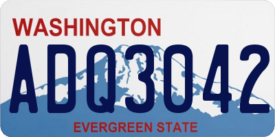 WA license plate ADQ3042