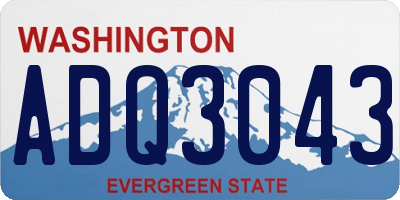 WA license plate ADQ3043
