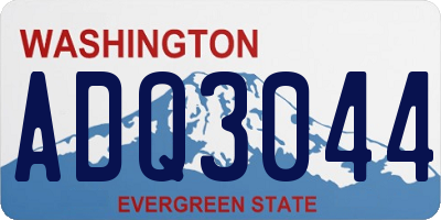 WA license plate ADQ3044