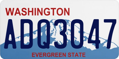 WA license plate ADQ3047