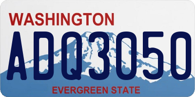 WA license plate ADQ3050