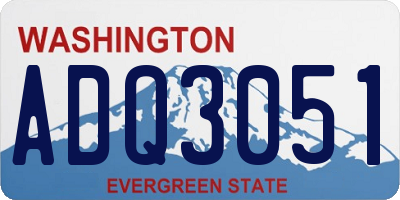 WA license plate ADQ3051