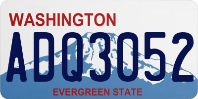 WA license plate ADQ3052