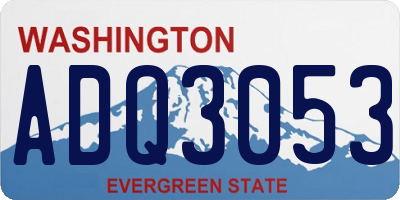 WA license plate ADQ3053