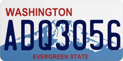 WA license plate ADQ3056