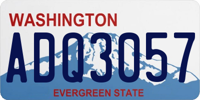 WA license plate ADQ3057