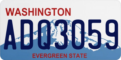 WA license plate ADQ3059