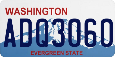 WA license plate ADQ3060