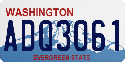 WA license plate ADQ3061