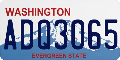 WA license plate ADQ3065