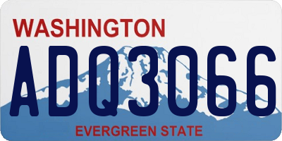 WA license plate ADQ3066