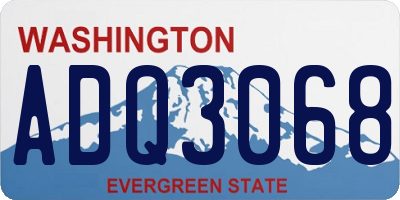 WA license plate ADQ3068