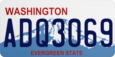 WA license plate ADQ3069