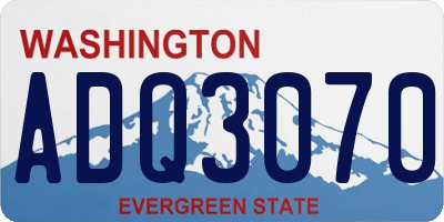 WA license plate ADQ3070