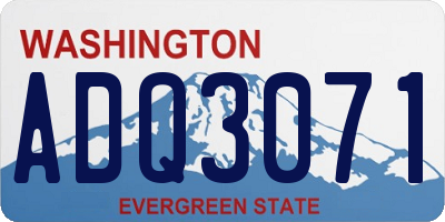 WA license plate ADQ3071