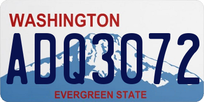 WA license plate ADQ3072