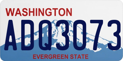 WA license plate ADQ3073