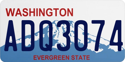 WA license plate ADQ3074