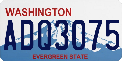 WA license plate ADQ3075