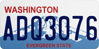 WA license plate ADQ3076