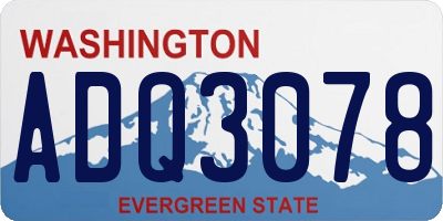 WA license plate ADQ3078