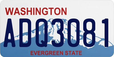 WA license plate ADQ3081